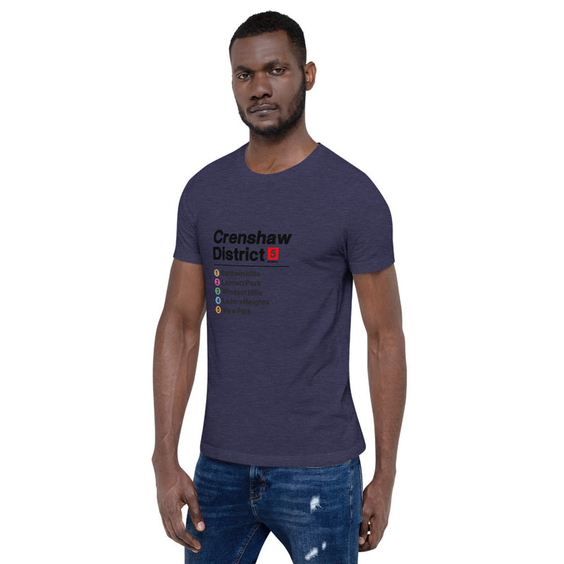Crenshaw District Metro Black Print T Shirt