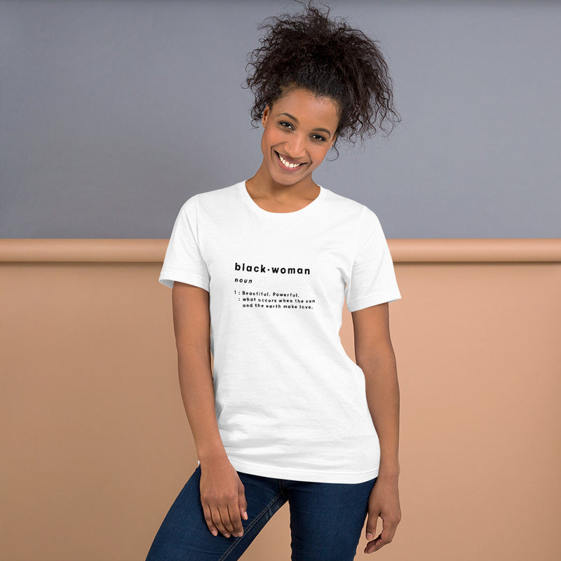 Black Woman Black Print T-Shirt