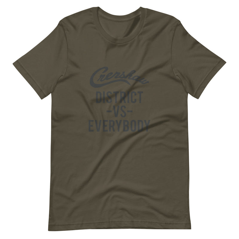 Crenshaw District Blk Logo -VS- Everybody Short-Sleeve Unisex T-Shirt
