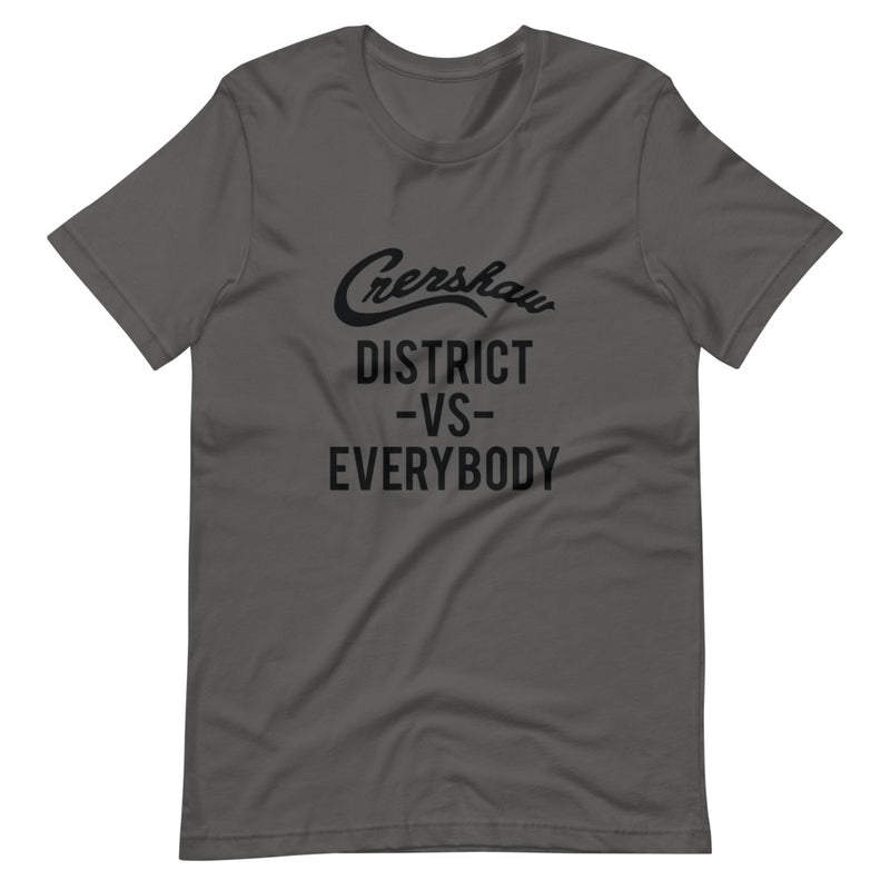 Crenshaw District Blk Logo -VS- Everybody Short-Sleeve Unisex T-Shirt