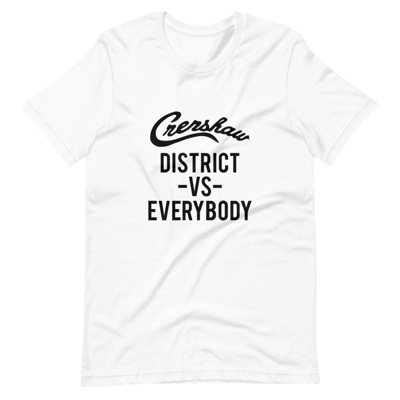 Crenshaw District Blk Logo -VS- Everybody Short-Sleeve Unisex T-Shirt